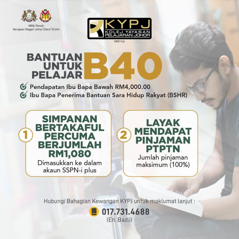 Bantuan Pelajar B40 – Kolej Yayasan Pelajaran Johor